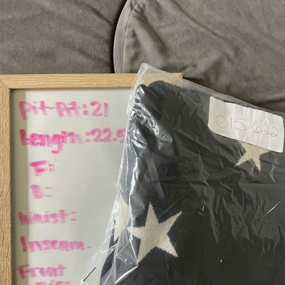 Tahari Black and White Star Mockneck Sweater - Picture 5 of 5